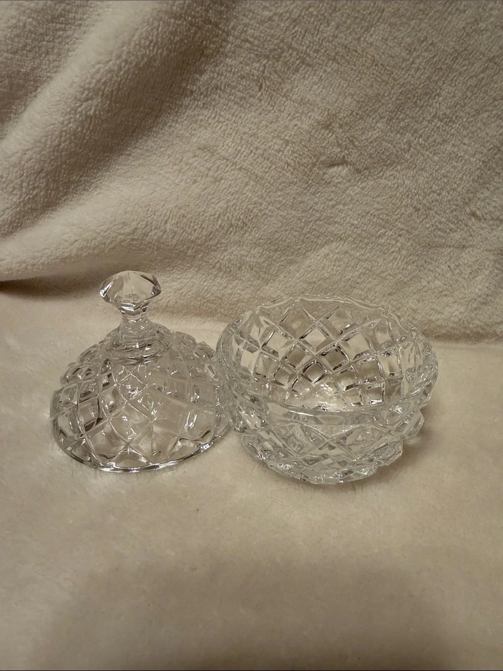 Crystal trinket or jam jar